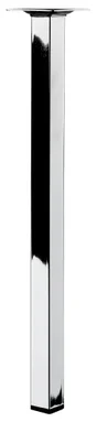 Pied Table Basse Carré Hettich Fixe Acier Chromé Gris