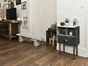 Pied Table Basse Carré Hettich Fixe Acier Chromé Gris