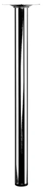 Pied De Table Basse Cylindrique Fixe Acier Chromé Gris, 40 Cm
