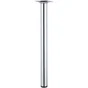 Pied De Table Basse Cylindrique Fixe Acier Chromé Gris, 40 Cm