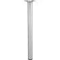 Pied De Table Basse Cylindrique Fixe Acier Chromé Gris, 40 Cm