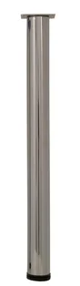 Pied De Table Cylindrique Réglable Acier Chromé Gris, De 70 À 73 Cm