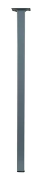 Pied De Table Carré Fixe Acier Mat Gris, 80 Cm