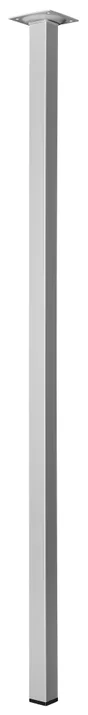 Pied De Table Carré Fixe Acier Mat Gris, 80 Cm