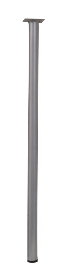 Pied De Table Basse Cylindrique Fixe Acier Mat Gris, 70 Cm