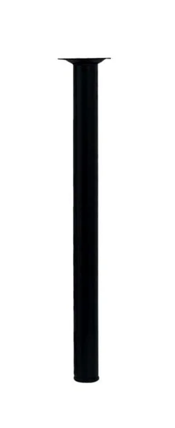Pied De Table Basse Cylindrique Fixe Acier Époxy Noir, 40 Cm