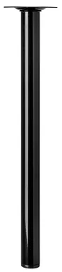Pied De Table Basse Cylindrique Fixe Acier Époxy Noir, 40 Cm