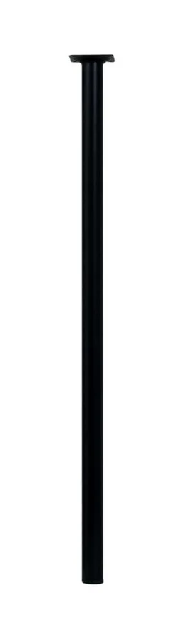 Pied De Table Basse Cylindrique Fixe Acier Époxy Noir, 70 Cm