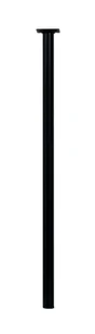 Pied De Table Basse Cylindrique Fixe Acier Époxy Noir, 70 Cm