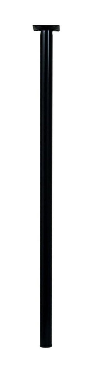 Pied De Table Cylindrique Fixe Acier Époxy Noir, 80 Cm