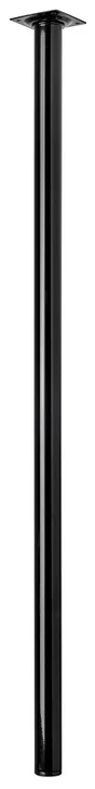 Pied De Table Cylindrique Fixe Acier Époxy Noir, 80 Cm