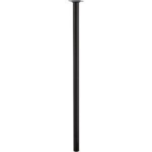 Pied De Table Cylindrique Fixe Acier Époxy Noir, 80 Cm