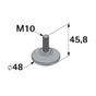 Vis De Compensation Acier, Diam.10 X H.50 Mm
