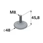 Vis De Compensation Acier, Diam.8 X H.50 Mm