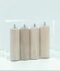 Lot De 4 Pieds De Meuble Cylindrique Fixes Hêtre Brut Blanc/Beige/Naturels, 15Cm