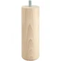 Lot De 4 Pieds De Meuble Cylindrique Fixes Hêtre Brut Blanc/Beige/Naturels, 15Cm