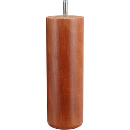 Pied Lit / Sommier Cylindrique Fixe Hêtre Teinté Marron