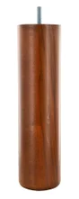 Pied Lit / Sommier Cylindrique Fixe Hêtre Teinté Marron