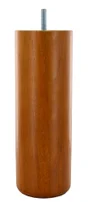 Pied Lit / Sommier Cylindrique Fixe Hêtre Teinté Marron