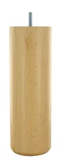 Pied Lit / Sommier Cylindrique Fixe Hêtre Vernis Blanc