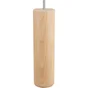 Pied De Lit / Sommier Cylindrique Fixe Hêtre Vernis Blanc, 25 Cm
