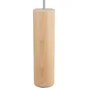 Pied De Lit / Sommier Cylindrique Fixe Hêtre Vernis Blanc, 25 Cm