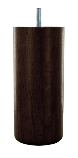 Pied Lit / Sommier Cylindrique Fixe Hêtre Teinté Marron