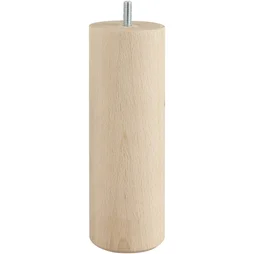 Pied De Lit / Sommier Cylindrique Fixe Hêtre Brut Blanc / Beige / Naturels, 20Cm