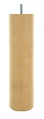 Pied De Lit / Sommier Cylindrique Fixe Hêtre Brut Blanc / Beige/ Naturels, 25Cm