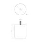 Pied De Meuble Cylindrique Fixe Hêtre Brut Blanc / Beige / Naturels, 8 Cm