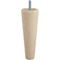 Pied De Meuble Conique Fixe Hêtre Brut Blanc / Beige / Naturels, 15 Cm