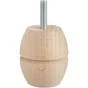 Pied De Meuble Boule Fixe Hêtre Brut Blanc / Beige / Naturels, 6 Cm