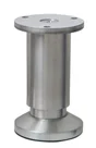 Pied Meuble Cylindrique Réglable Aluminium Brossé Gris