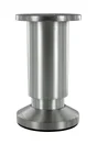 Pied Meuble Cylindrique Réglable Aluminium Brossé Gris