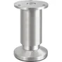 Pied Meuble Cylindrique Réglable Aluminium Brossé Gris