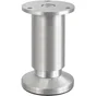 Pied Meuble Cylindrique Réglable Aluminium Brossé Gris