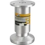Pied Meuble Cylindrique Réglable Aluminium Brossé Gris