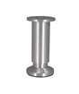 Pied Meuble Cylindrique Réglable Aluminium Brossé Gris