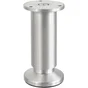 Pied Meuble Cylindrique Réglable Aluminium Brossé Gris