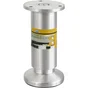 Pied Meuble Cylindrique Réglable Aluminium Brossé Gris