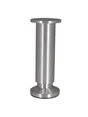 Pied Meuble Cylindrique Réglable Aluminium Brossé Gris
