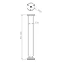 Pied Lit / Sommier Cylindrique Réglable Aluminium Brossé Gris