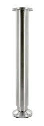 Pied Lit / Sommier Cylindrique Réglable Aluminium Brossé Gris