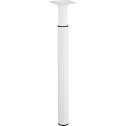 Pied Meuble Cylindrique Réglable Métal Époxy Blanc