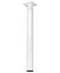 Pied Meuble Cylindrique Réglable Métal Époxy Blanc