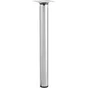 Pied Meuble Cylindrique Réglable Métal Chromé Gris