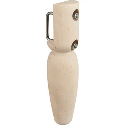 Pied De Lit / Sommier Conique Fixe Hêtre Brut Blanc / Beige / Naturels, 23 Cm