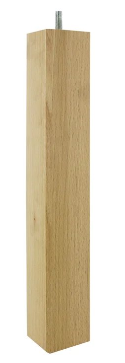 Pied De Table Basse Carré Fixe Hêtre Brut Blanc / Beige / Naturels, 36 Cm