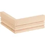 Pied De Meuble Triangulaire Fixe Hêtre Brut Blanc / Beige / Naturels, 17 Cm