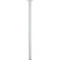 Pied De Table Basse Carré Fixe Acier Époxy Blanc, 70 Cm